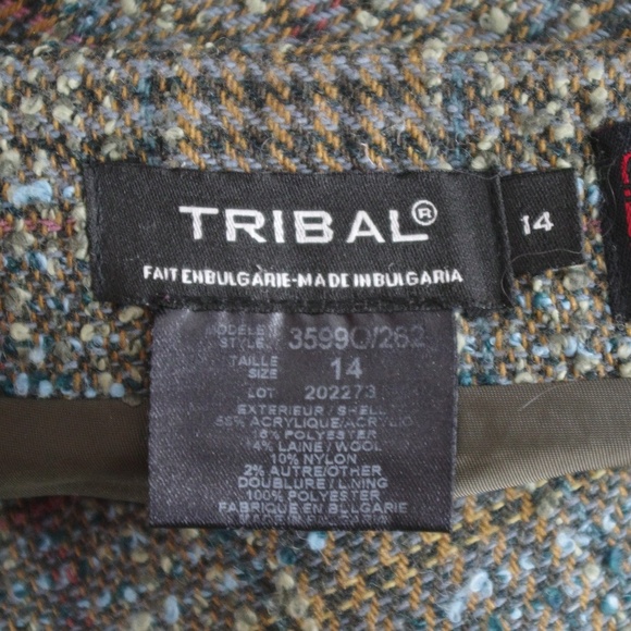 Vintage asimetrical tweed skirt - Picture 9 of 10